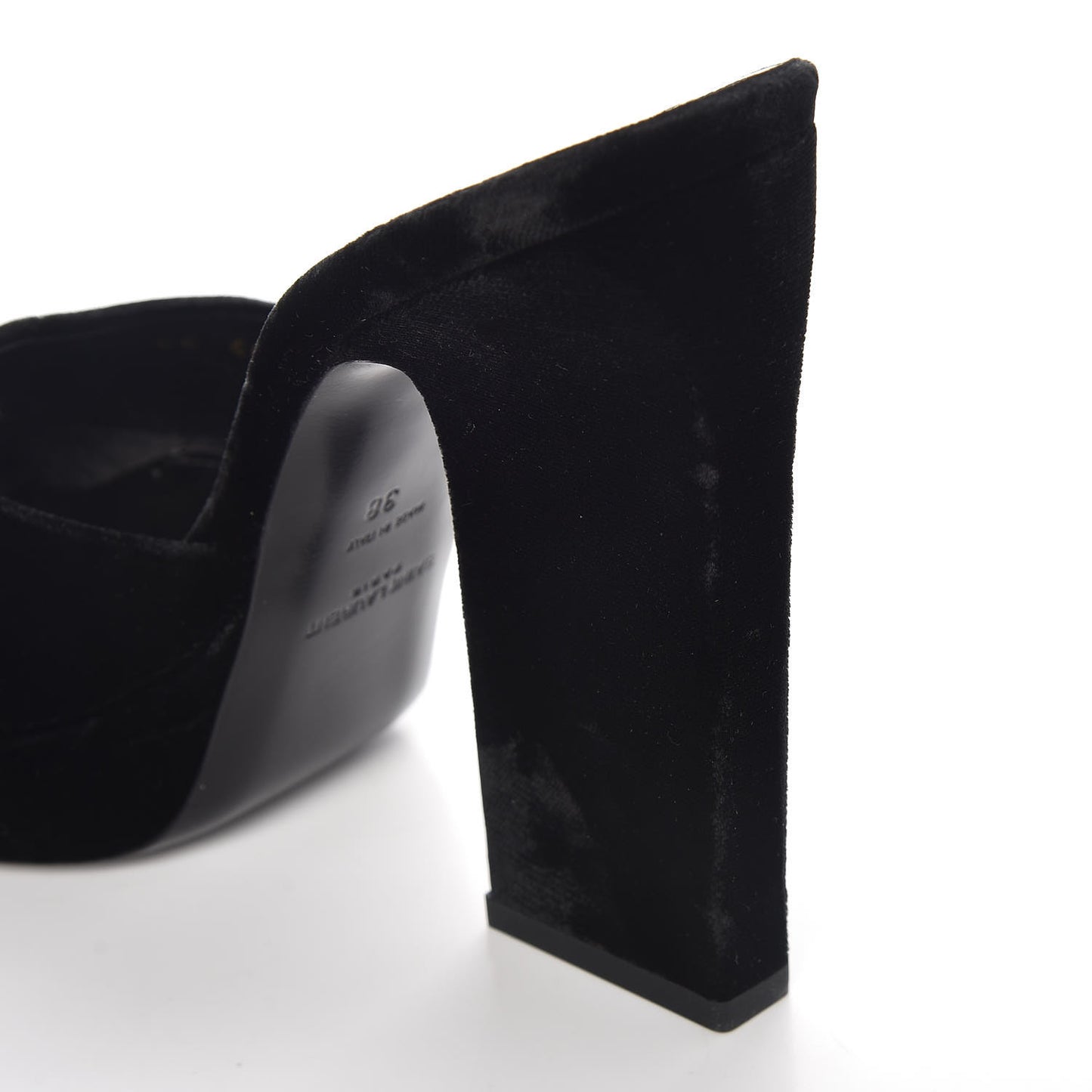 Velvet Debbie Platform Slide Sandals 38 Black