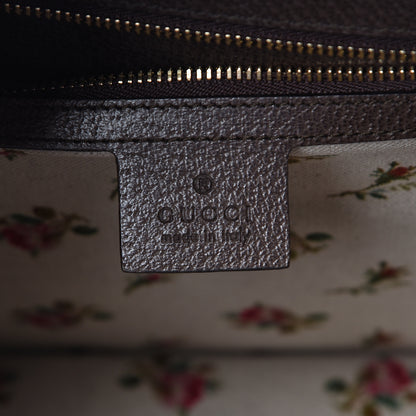 Gucci Calfskin Embroidered Medium Sylvie Top Handle Bag New Acero Multicolor 6 of 11