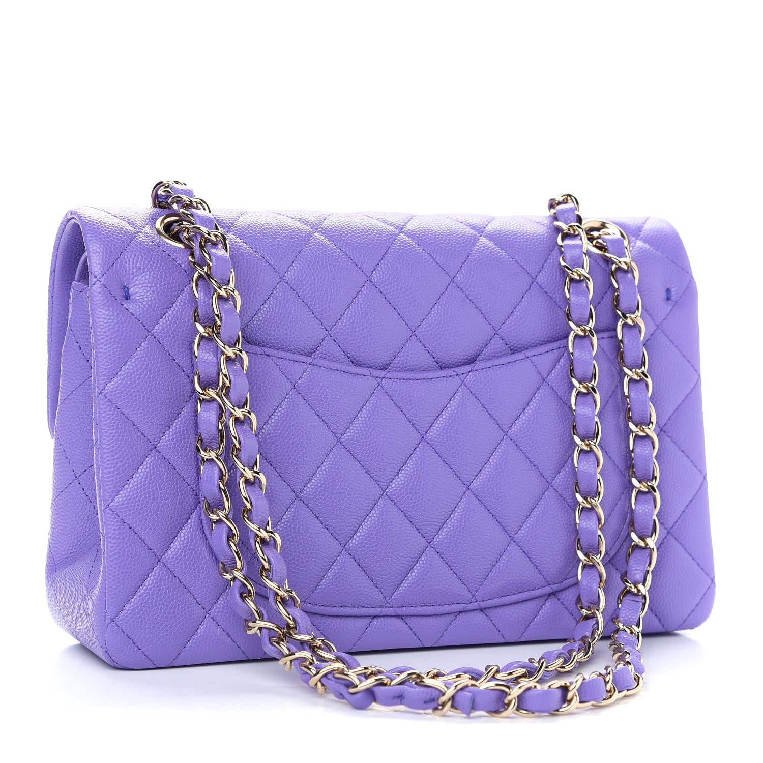 Chanel Caviar Quilted Small Double Flap Purple 3 of 9