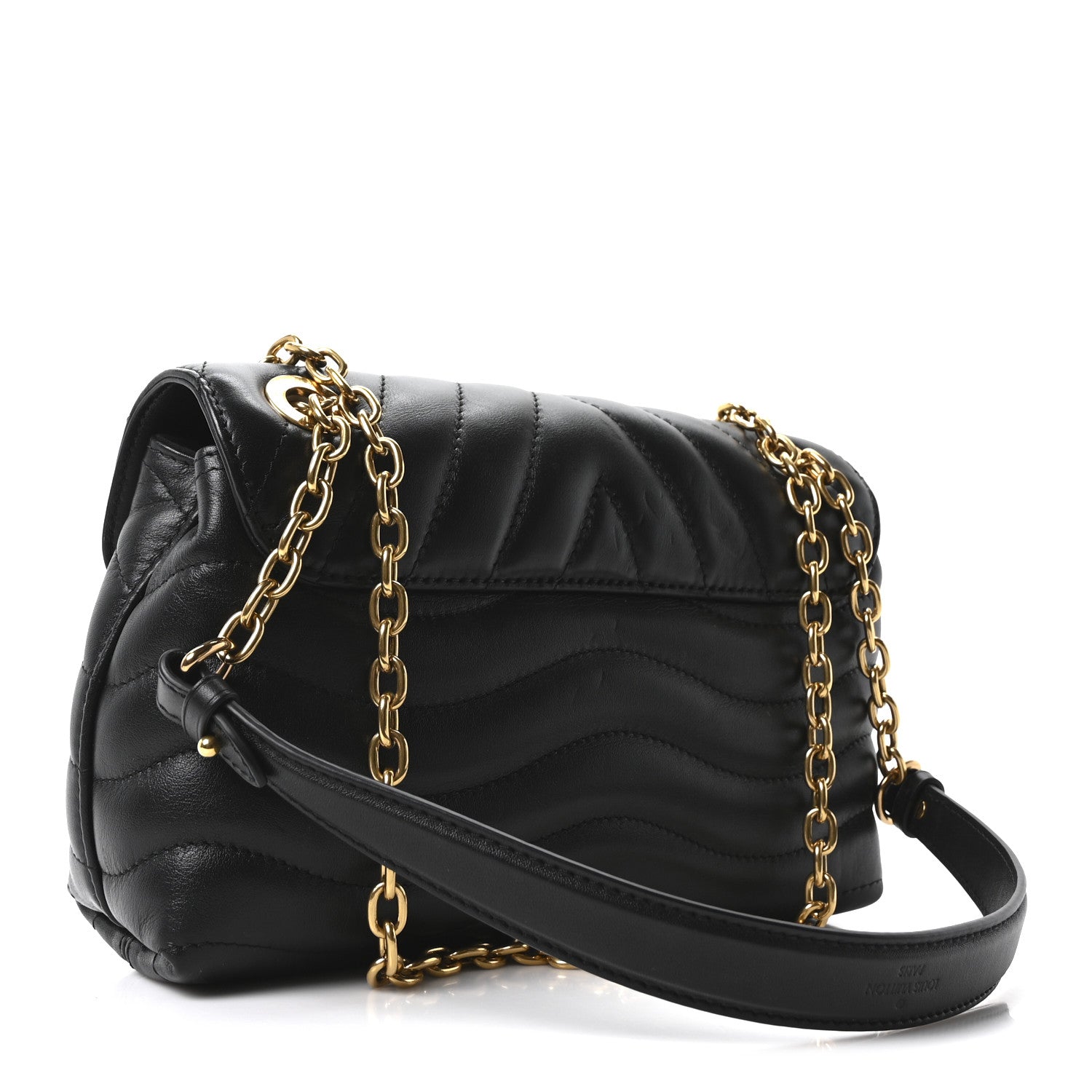 Louis Vuitton Calfskin LV New Wave Chain Bag Black 3 of 9