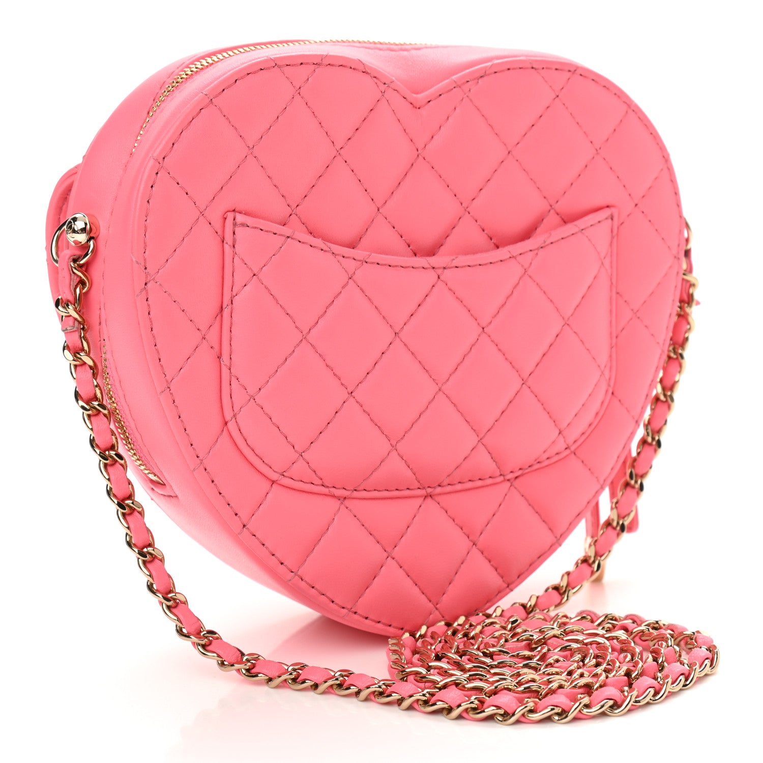 Chanel Lambskin Quilted CC In Love Heart Bag Pink 3 of 10