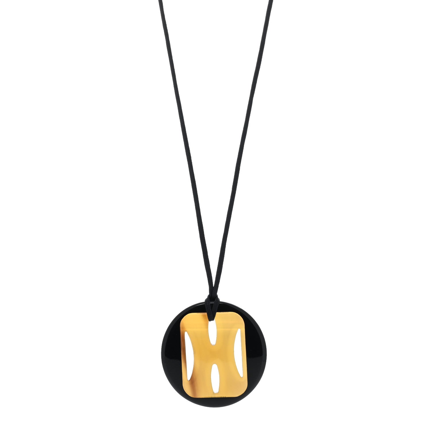 Hermes Buffalo Horn Lacquered Tonkin Necklace 1 of 4