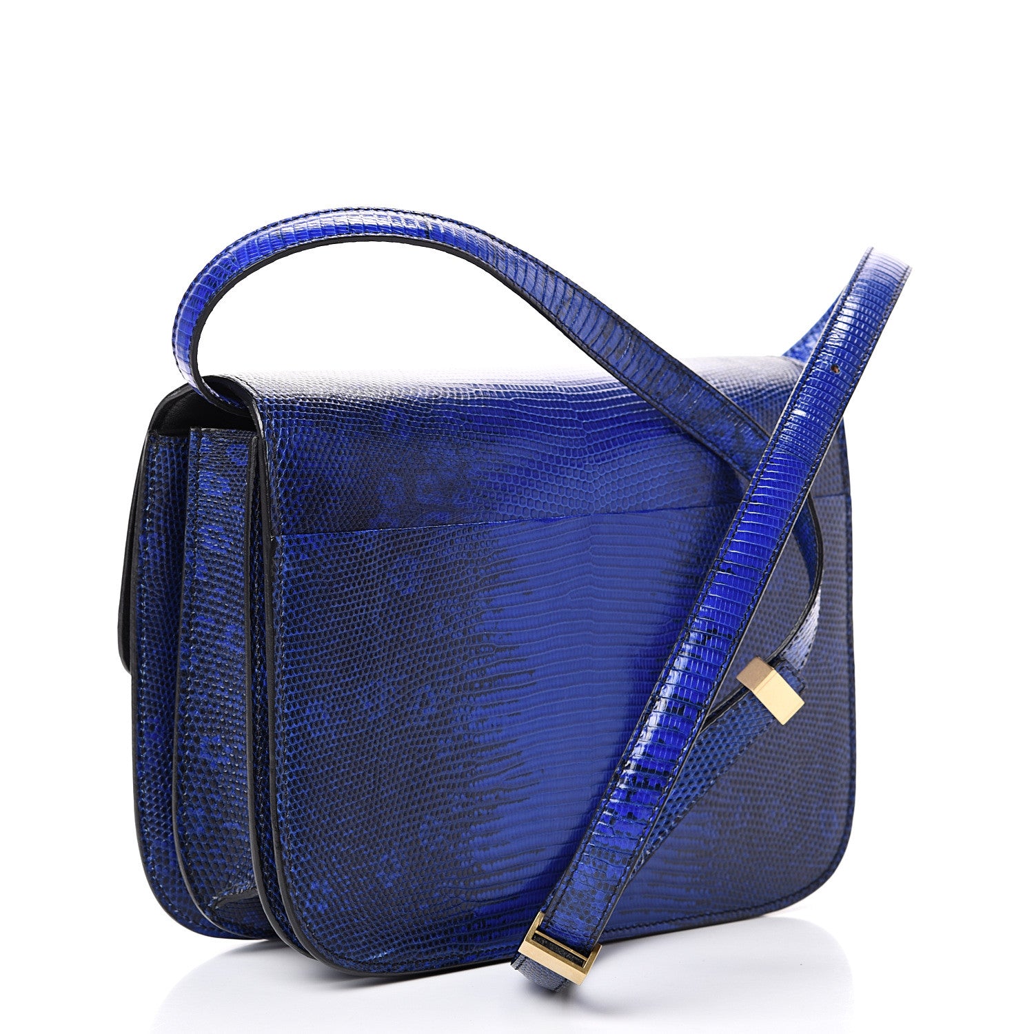 Celine Lizard Medium Classic Box Flap Bag Indigo 2 of 10