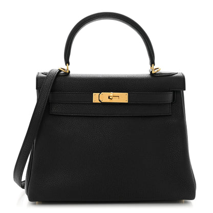 Hermes Togo Kelly Retourne 28 Black 1 of 15