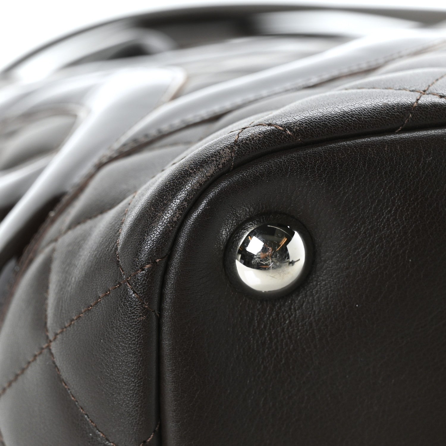 Chanel Calfskin Quilted Large Cambon Tote Brown 12 of 12