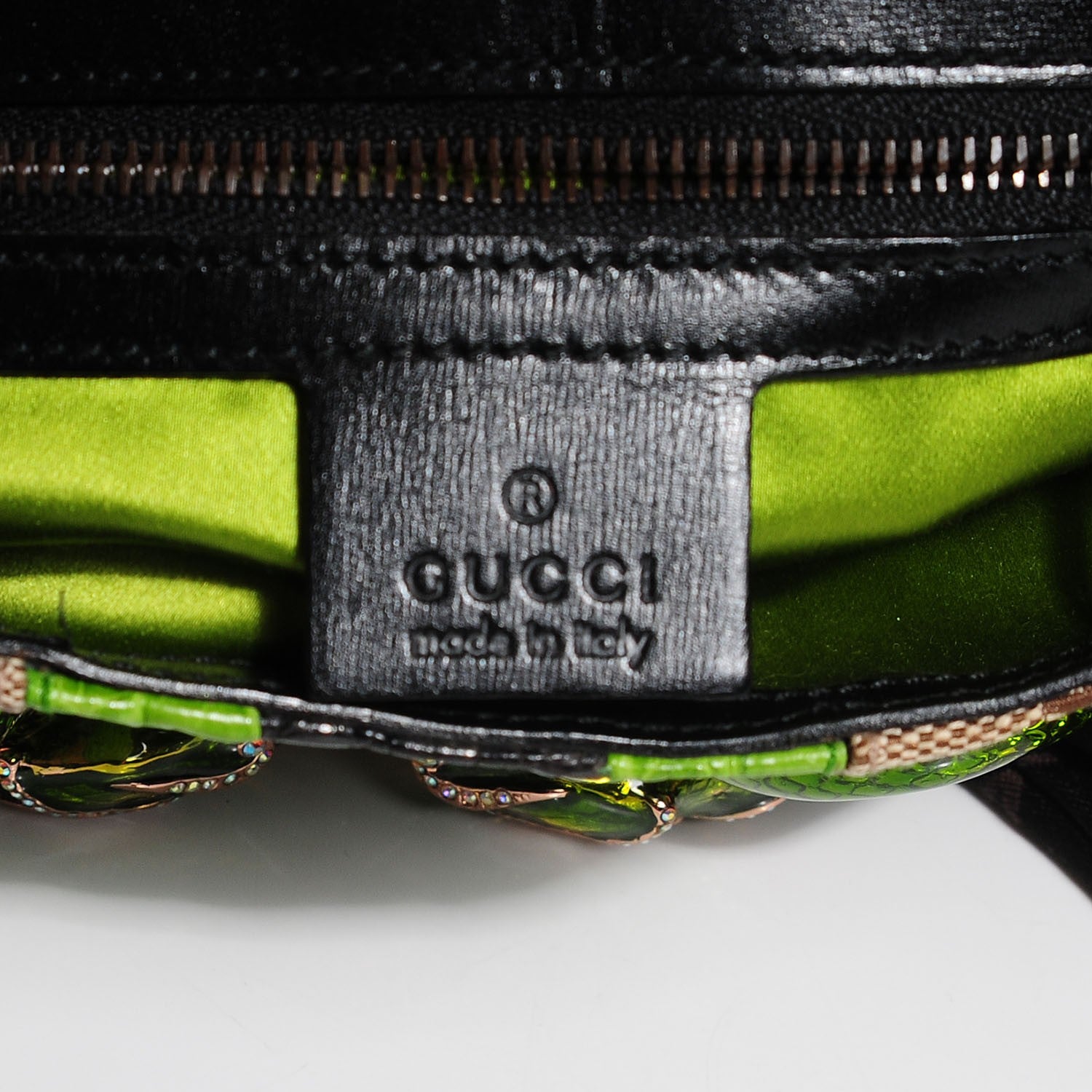 Gucci Monogram Alligator Web Tom Ford Serpent Snake Head Flap 6 of 7