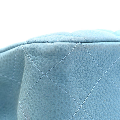 Chanel Iridescent Caviar Quilted Medium Double Flap Blue 12 of 13