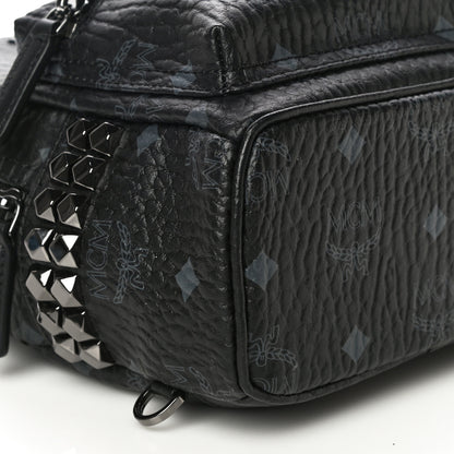 MCM Visetos Side Stud X-Mini Stark Bebe Boo Backpack Black 9 of 10