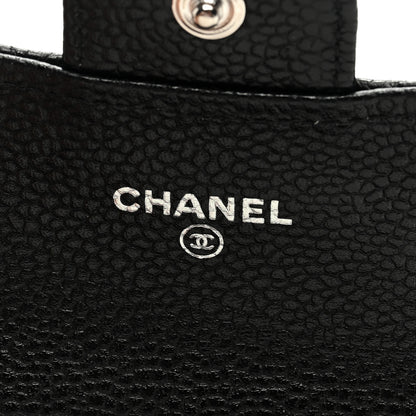 Chanel Caviar Quilted Flap Card Holder Wallet Black 6 of 7