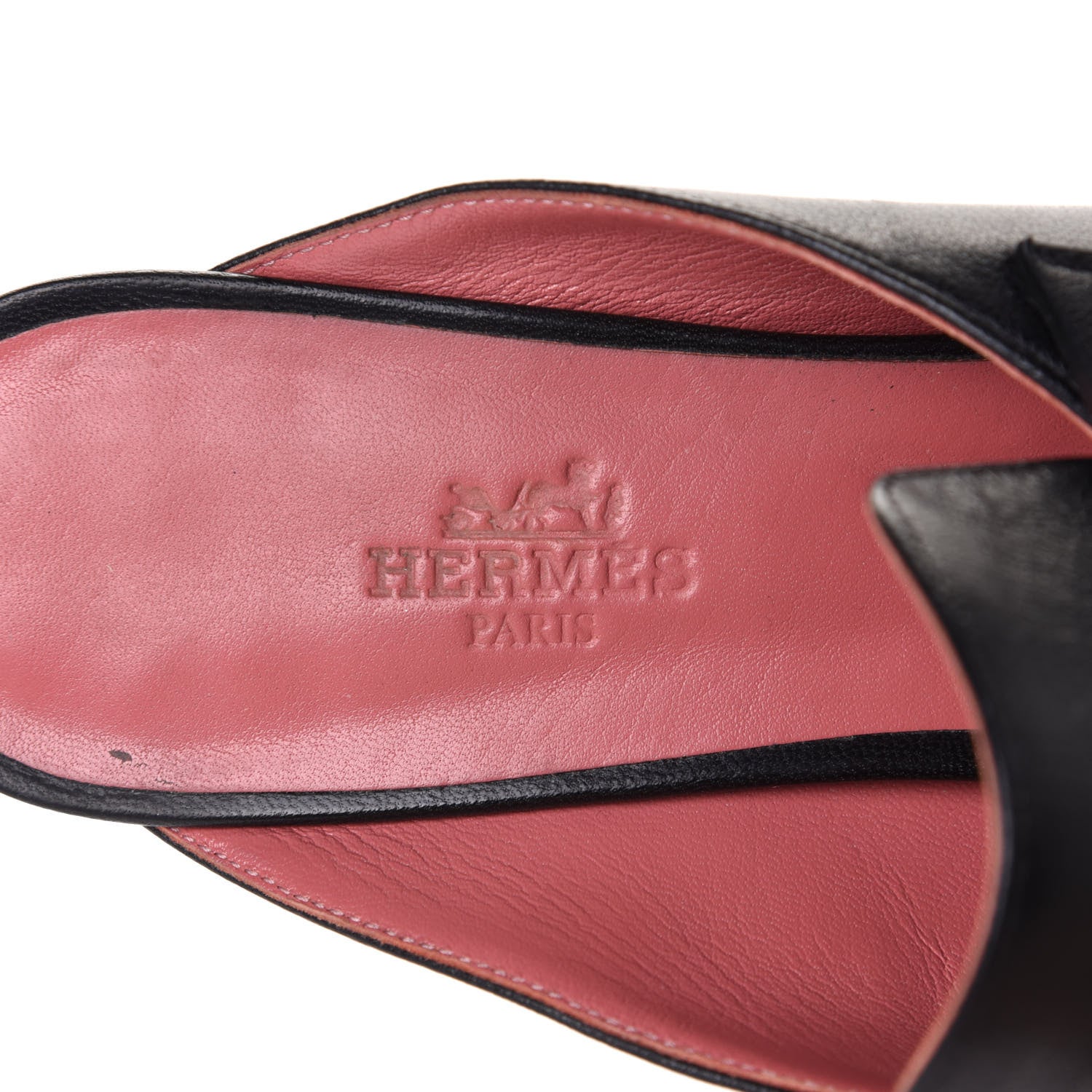 Hermes Goatskin Paradis Mules 37 Black 7 of 10