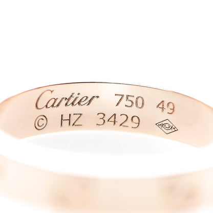 Cartier 18K Pink Gold 3.5mm LOVE Wedding Band Ring 49 4.75 3 of 4