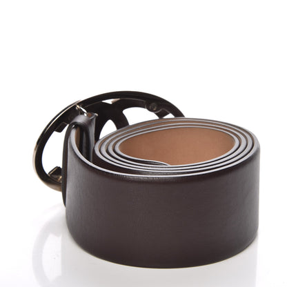 Chanel Calfskin CC Belt 95 38 Dark Brown 3 of 8