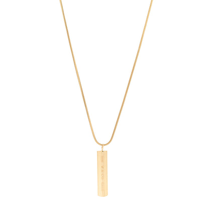 Tiffany 18K Yellow Gold 1837 Bar Pendant Necklace 1 of 6