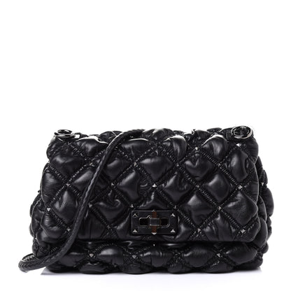 Valentino Garavani Nappa Medium Spikeme Shoulder Bag Black 1 of 4