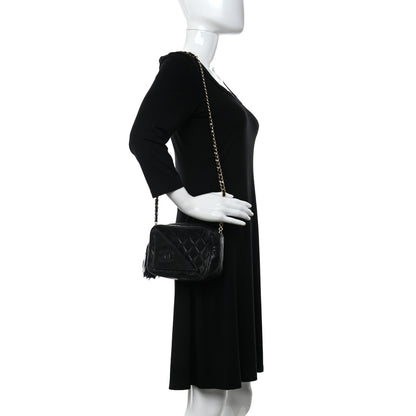 Chanel Lambskin Quilted Tassel Camera Case Black 2 of 18