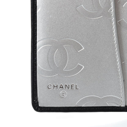 Chanel Calfskin Quilted Cambon Agenda Planner Black Silver 6 of 10