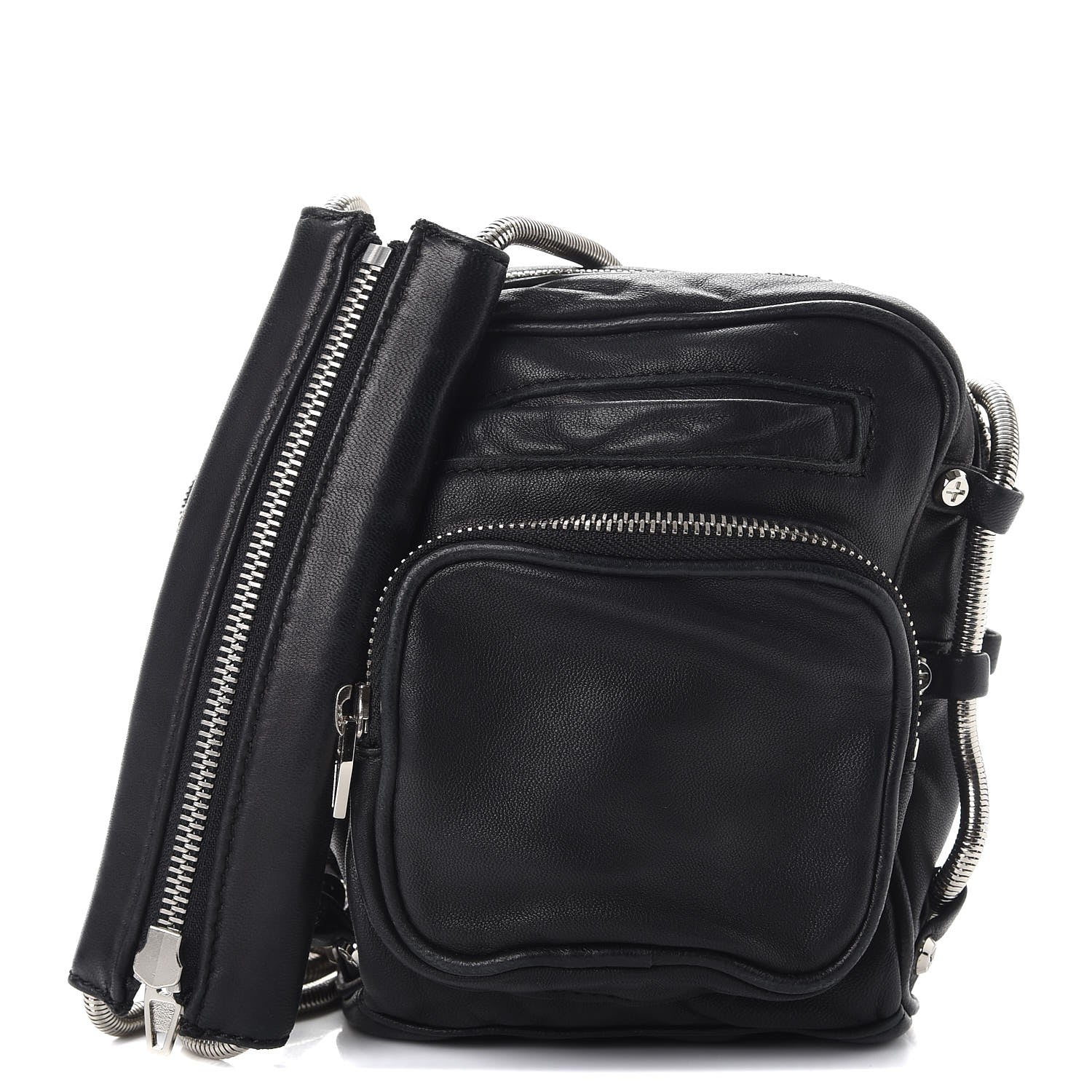 Alexander Wang Washed Lambskin Brenda Chain Bag Black 1 of 12