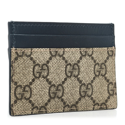 Gucci GG Supreme Monogram Calfskin Card Holder Beige Black 3 of 11