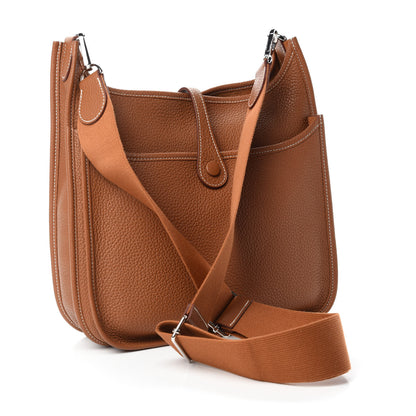 Hermes Taurillon Clemence Evelyne III PM Gold 3 of 10