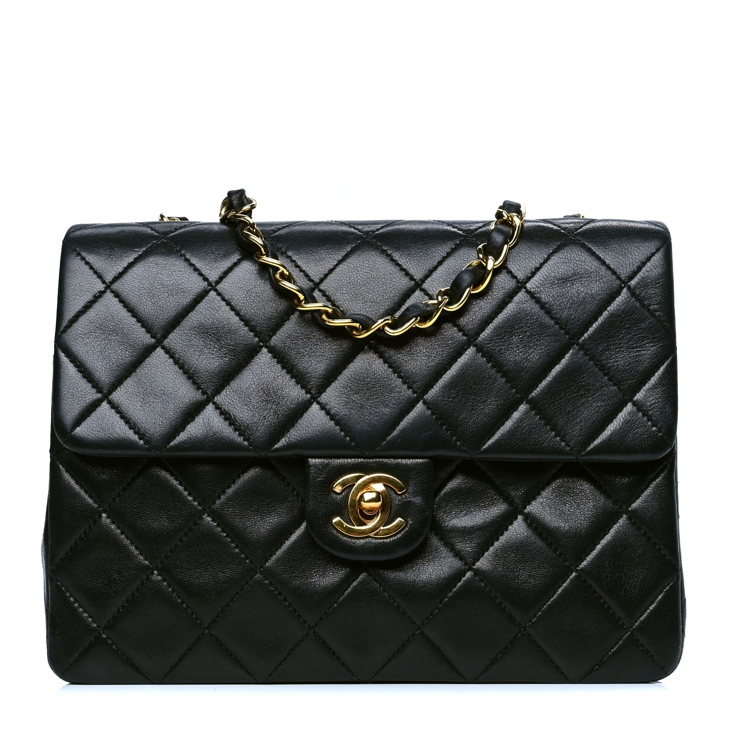Chanel Lambskin Quilted Small Single Flap Bag Black 1 of 4