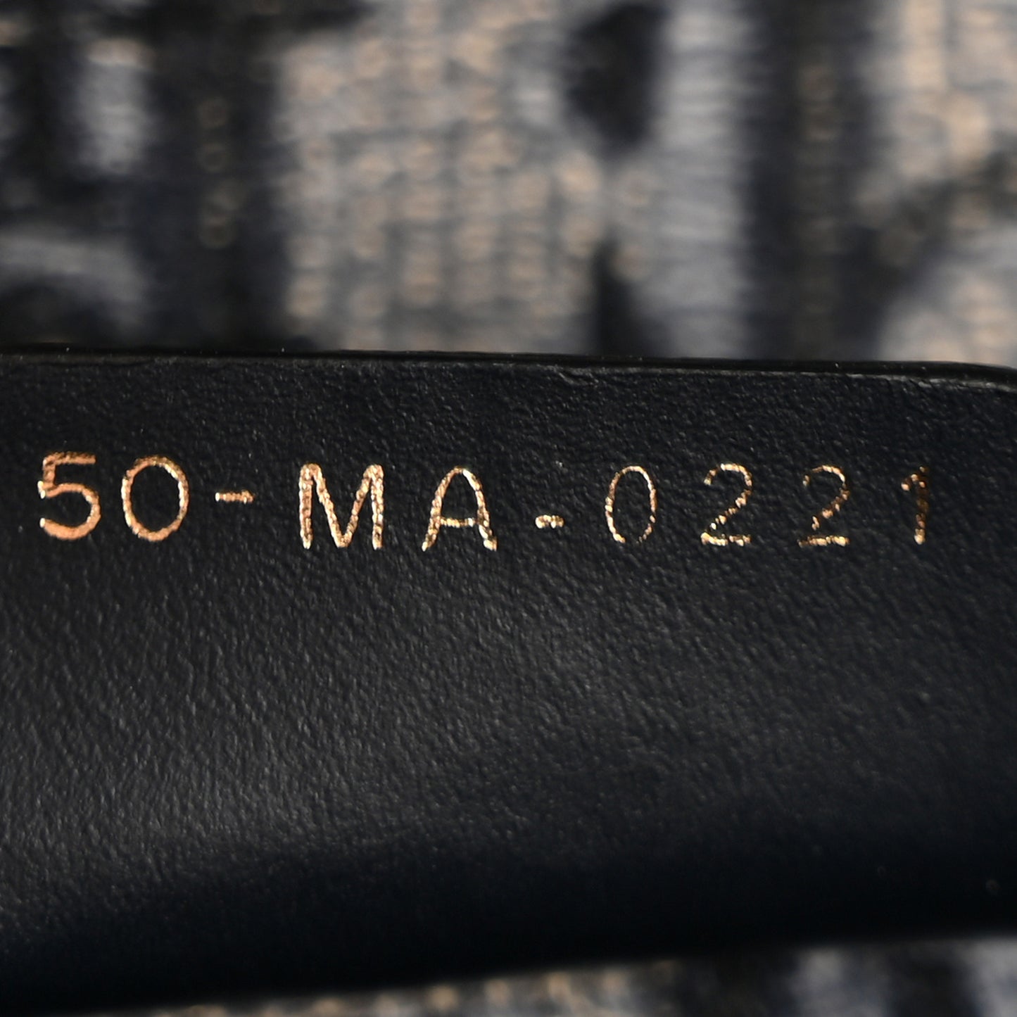 Oblique Embroidered Saddle Bag Blue