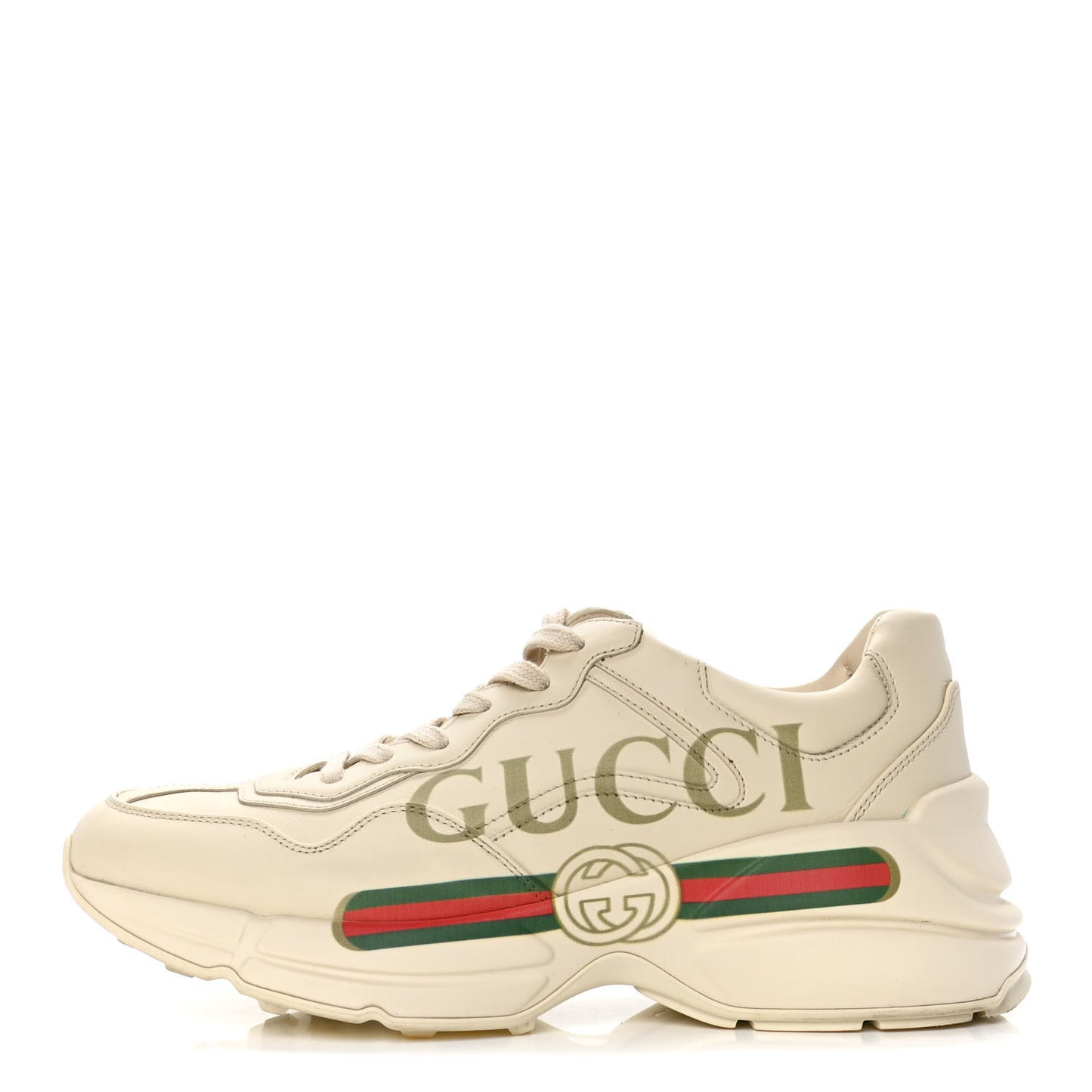 Calfskin Logo Womens Rhyton Sneakers 39 Ivory