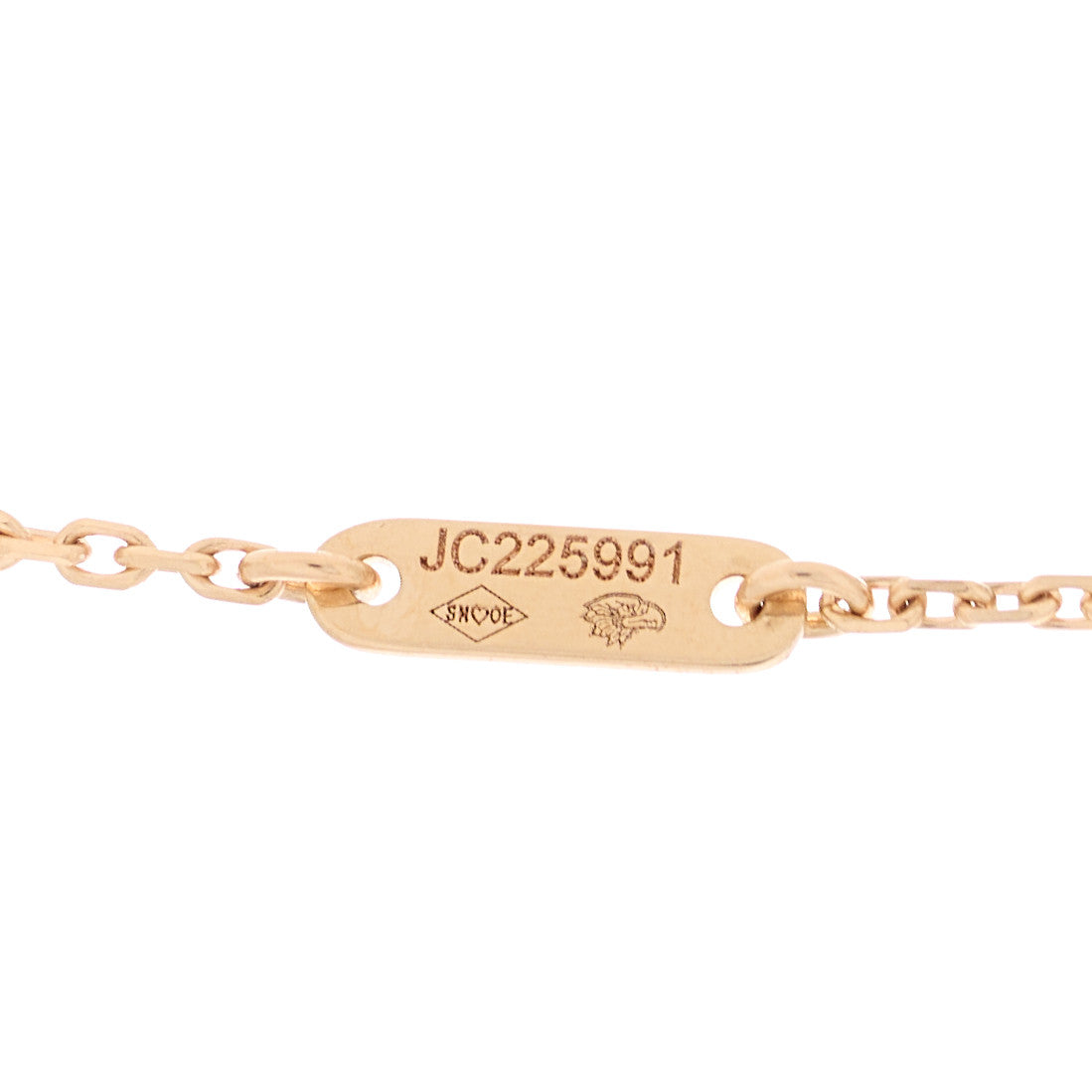 18K Rose Gold Carnelian Sweet Alhambra Pendant Necklace