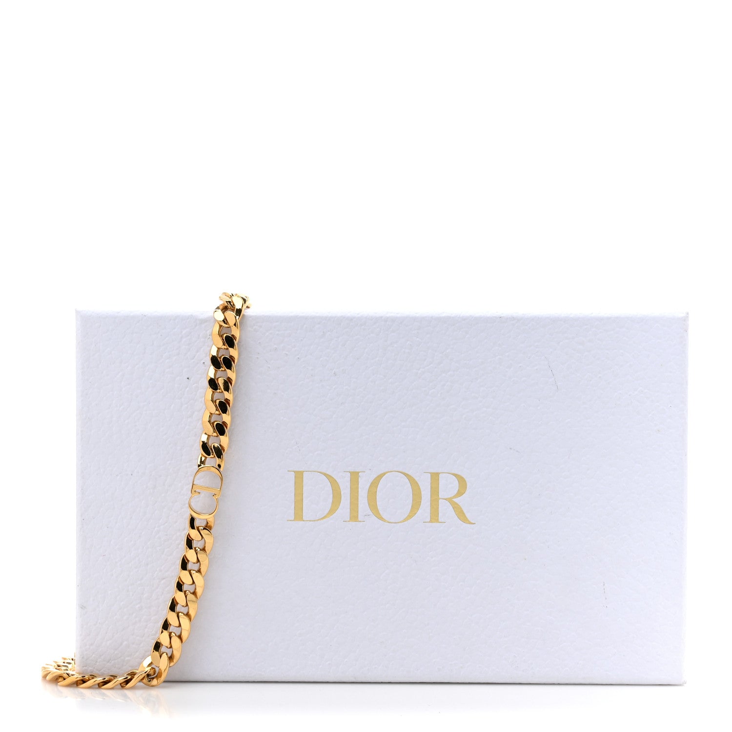 Christian Dior Metal CD Choker Necklace Gold 5 of 5