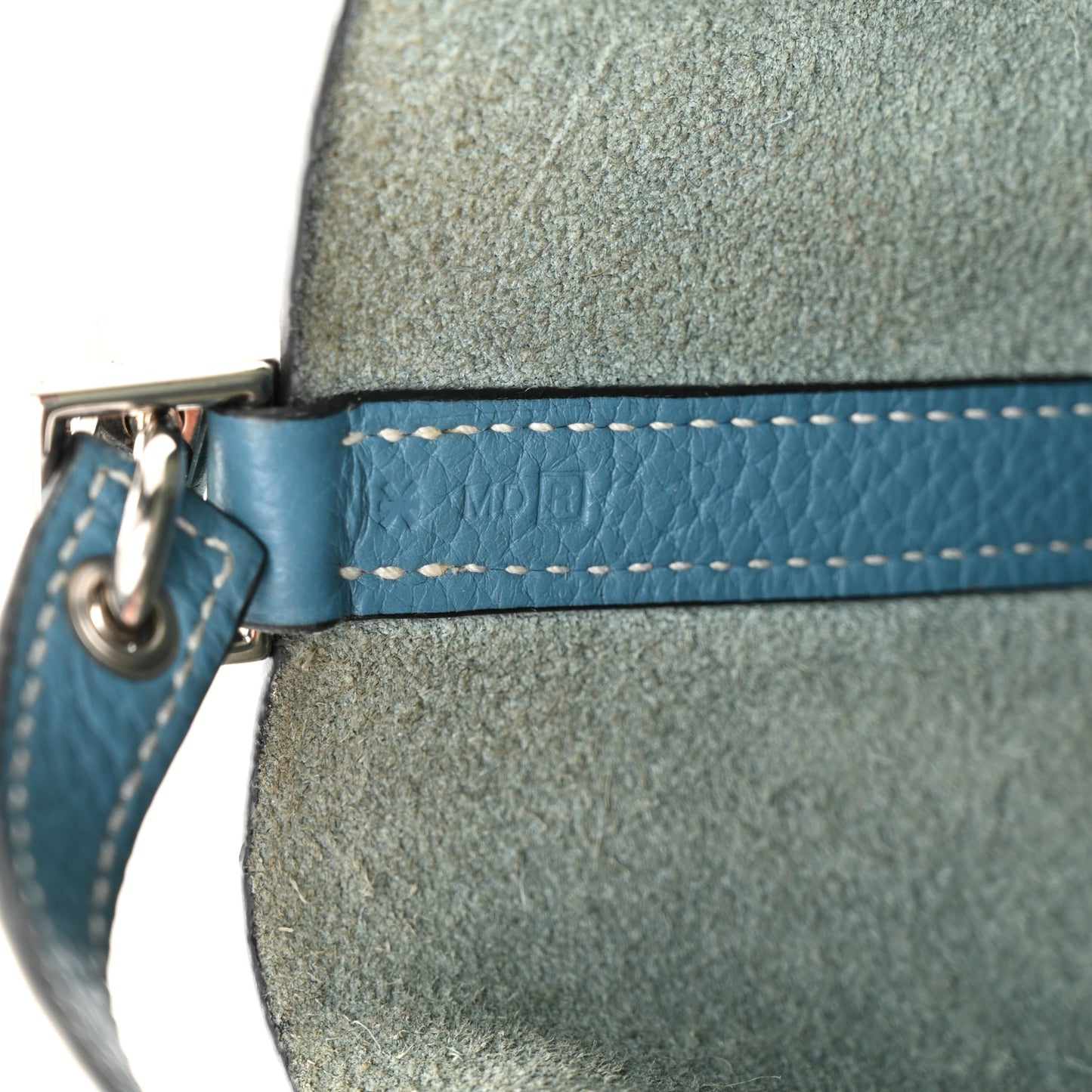 Taurillon Clemence Picotin Lock 18 PM Blue Jean