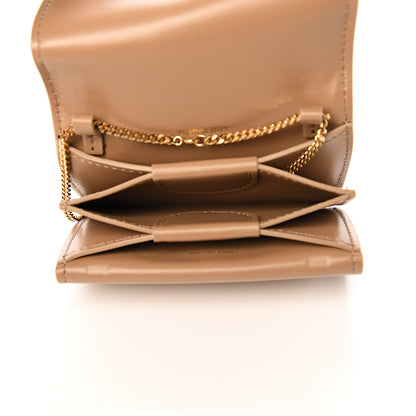 Burberry Calfskin Monogram Jessie Chain Card Case Beige 4 of 5