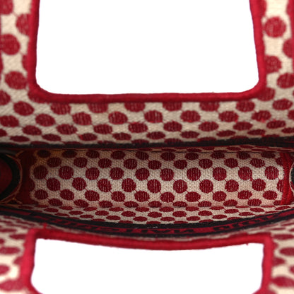 Christian Dior Canvas DiorAmour Dots Mini Book Tote Red 5 of 10