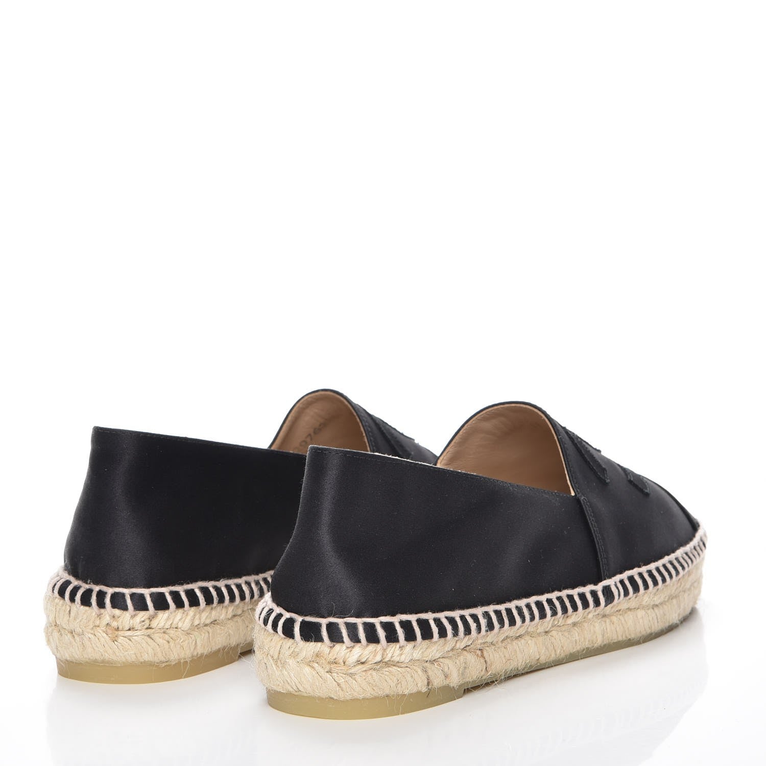 Chanel Satin CC Espadrilles 38 Black 4 of 10
