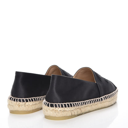 Chanel Satin CC Espadrilles 38 Black 4 of 10