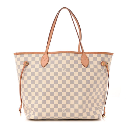Louis Vuitton Damier Azur Neo Neverfull MM Rose Ballerine 3 of 16