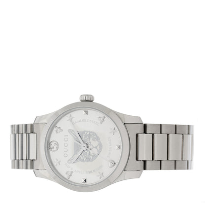 Gucci Stainless Steel 27mm G-Timeless Cat Quartz Watch 2 of 5