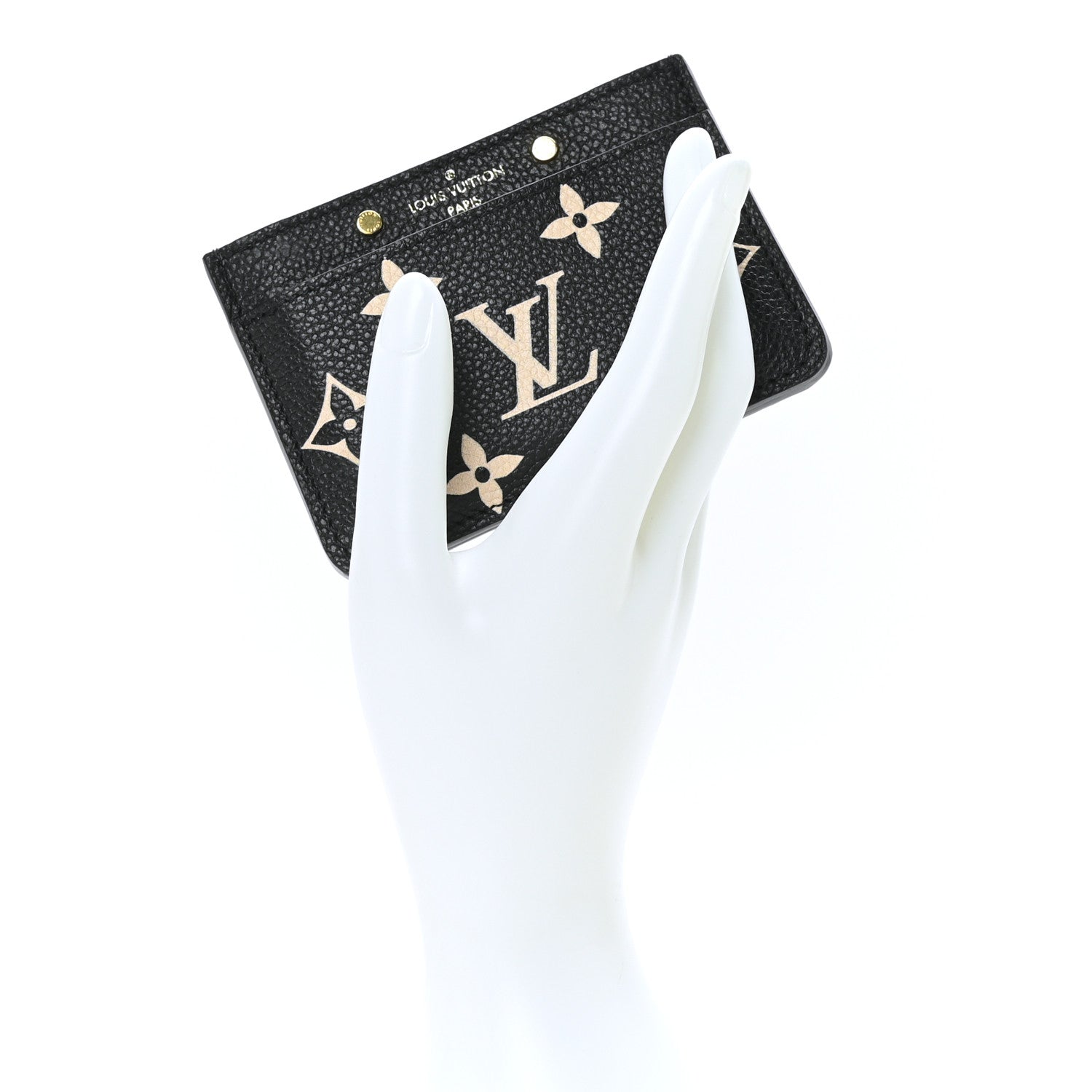 Louis Vuitton Empreinte Card Holder Black Beige 2 of 7