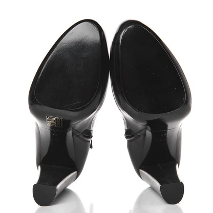 Balenciaga Nappa Vernis Ecorce Platform Ankle Boots 38 Black 7 of 10