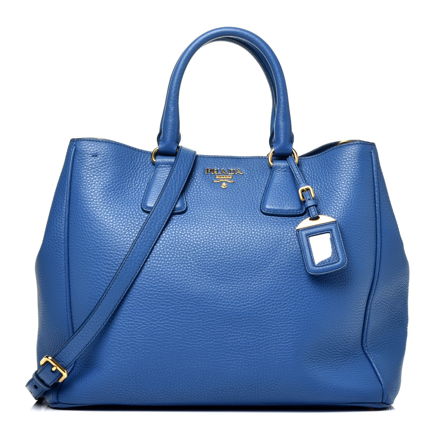 Prada Vitello Daino Tote Cobalto 1 of 9