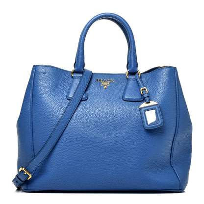 Prada Vitello Daino Tote Cobalto 1 of 9