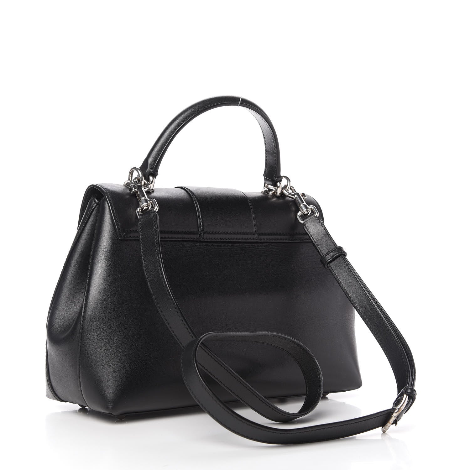 Dolce & Gabbana Calfskin Small Lucia Satchel Black 3 of 9