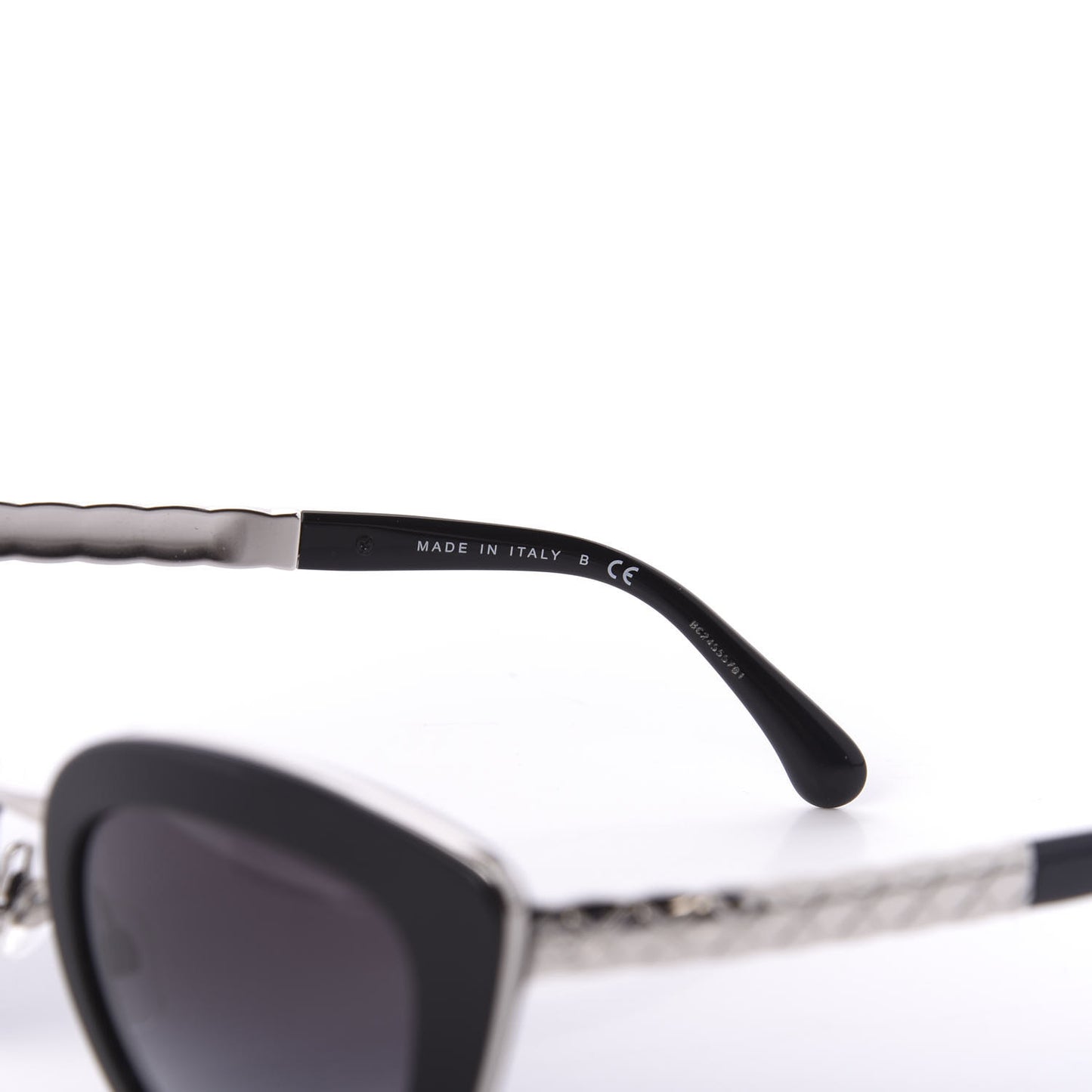 Cat Eye Quilted Sunglasses 5388 Black