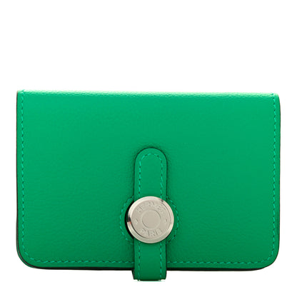 Hermes Togo Dogon Card Case Vert Vertigo 1 of 7