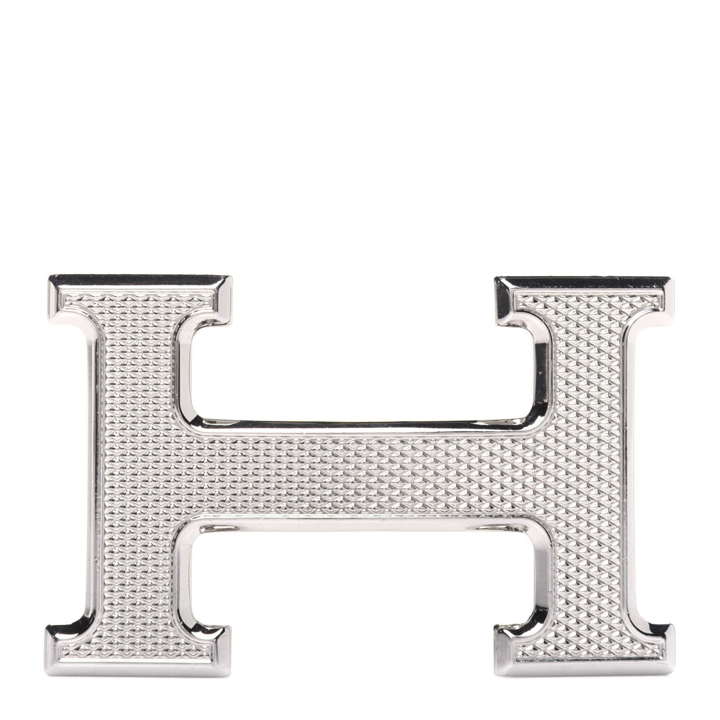 Palladium Guilloche 32mm H Belt Buckle