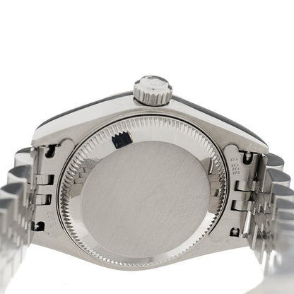 Rolex Stainless Steel 18K White Gold 26mm Oyster Perpetual Datejust Watch Black 79174 4 of 4
