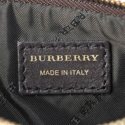 Burberry Haymarket Check Small Peyton Crossbody Clutch Bag Chocolate 6 of 8