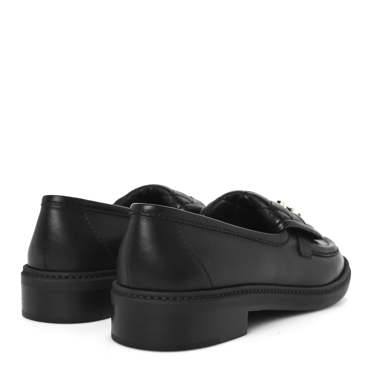 Lambskin Quilted CC Turnlock Loafers 39.5 Black