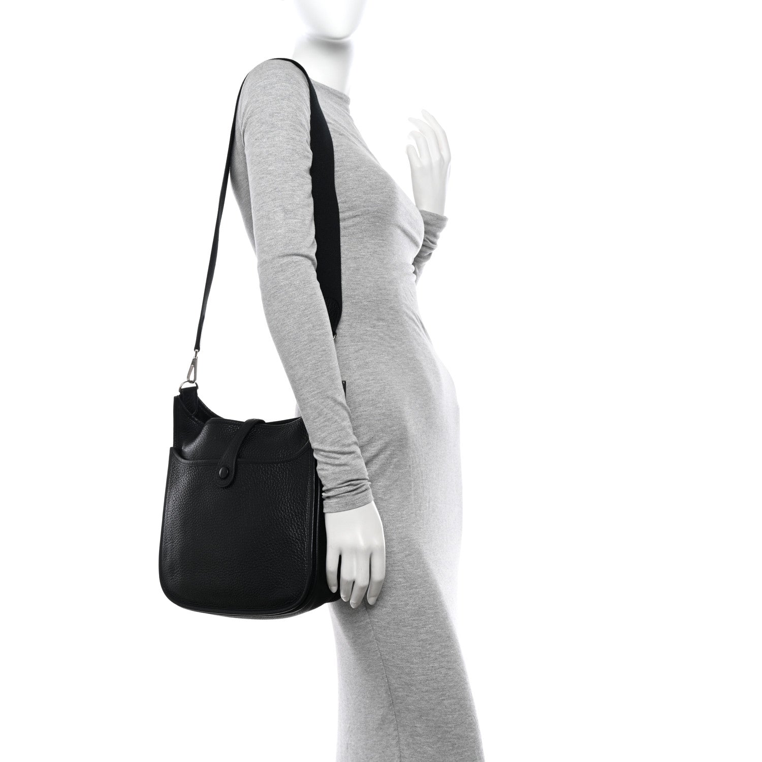 Hermes Taurillon Clemence Evelyne II PM Black 2 of 10