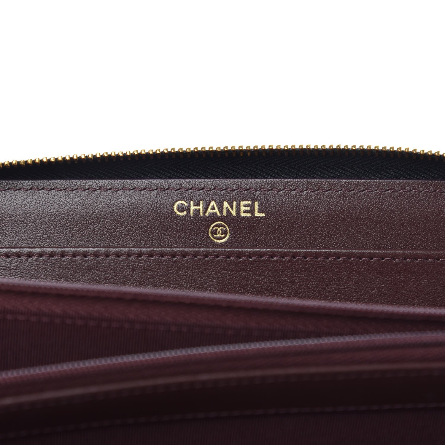 Chanel Caviar Quilted Large Gusset Zip Around Wallet Black 6 of 10