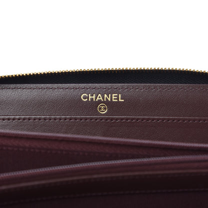 Chanel Caviar Quilted Large Gusset Zip Around Wallet Black 6 of 10