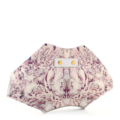 Alexander McQueen Silk Print De Manta Clutch Purple Blush 3 of 9